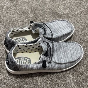 Hey Dude Black and Gray Slip-On Shoes